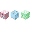 3pcs Infinity Cubes Fidget Toy, Magic Cube Stress and Anxiety Relief Puzzle Accessory Portable Children's Fingertips Decompress Square for Adults and Kids (R+B+G) (R+B+G)