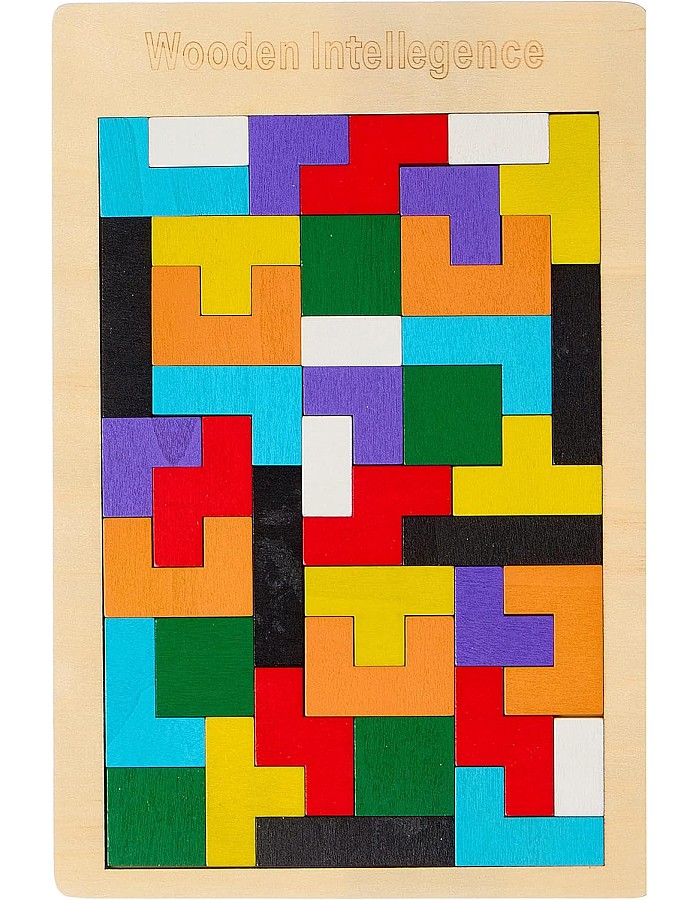 Generic Wooden Brinquedo Intellegence Educational Jigsaw Toys Brain Game Tetris Puzzle Toy for Baby Kids Children