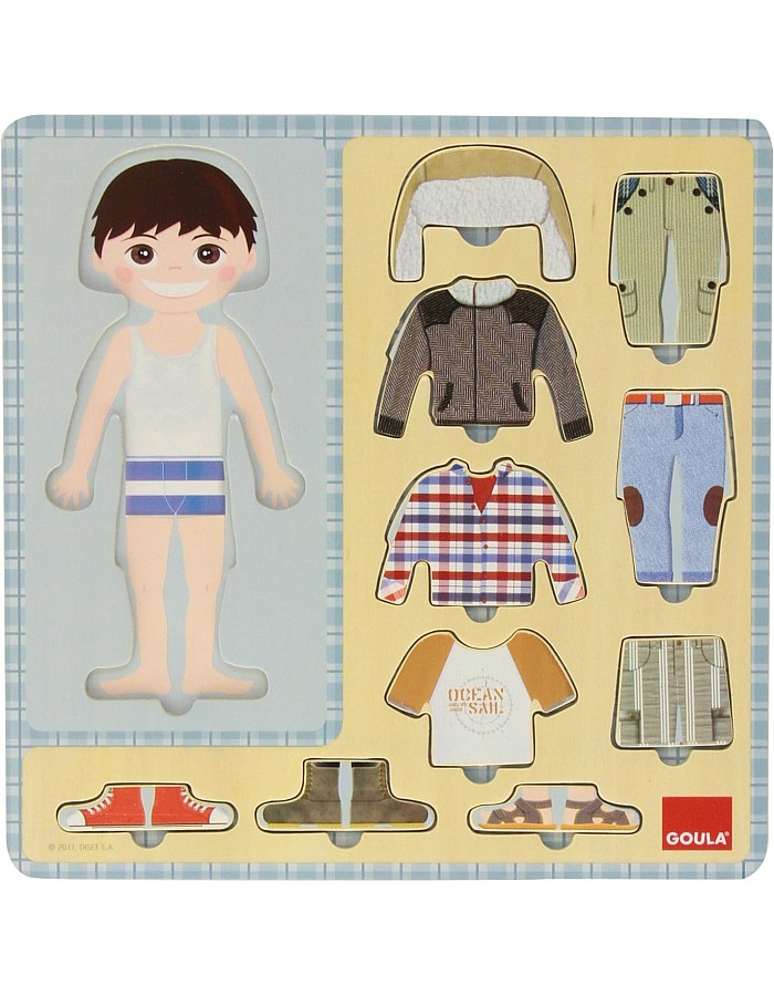 Goula Dress-up Boy Wooden Puzzle