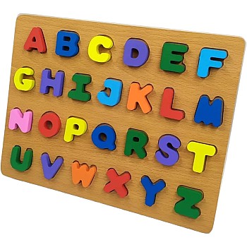 PUZZLE DIDACTIC WOOD TOY COLORFUL ALPHABETICAL LETTER