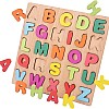 TMRBBesty Wooden Alphabet Puzzle Board ABC, Puzzle Letters, Capital Alphabet, Children from 2, Small Size Assorted colors