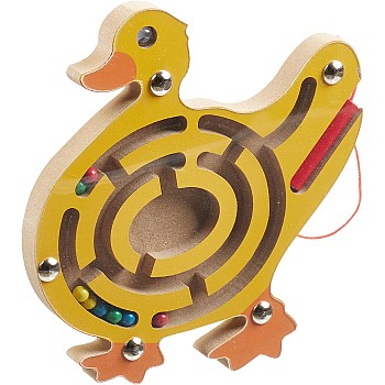 Wooden Maze Puzzle with Magnetic Pen for Children - Multi Color