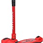 COOLBABY Kid's scooter 3 wheels Big pedal Foldable scooter with music, height-adjustable PU with LED light wheels, best for gifts for children from 3 to 12,red
