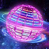 2024 Flying Orb: Boomerang Hover Ball, Magic RGB Lights Controller, Mini Drone, Floating Ball Toy, Cool Stuff for Kids Adults, Indoor Outdoor Birthday Gift (Pink)