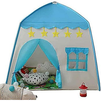 Children's Folding Castle Tent (Blue)