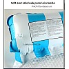 Inflatable Pool Float Lounger, Striped Blue and White, Water Hammock with Headrest, Arm Floaties