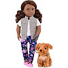 Our Generation Malia & Passenger Pets Bundle 18 inches Fashion Doll & Pet Travel Set boy toys, girl toys, birthday gift, Christmas gift, growth, fun, for kids.