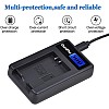 دورابرو شاحن بطارية LCD USB LP-E12 بديل لكاميرا كانون EOS M، EOS M2، EOS M10، EOS M100، EOS 100D، EOS Rebel SL1، EOS Kiss X7