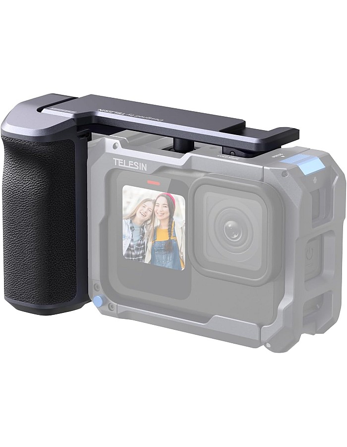 TELESIN Street Grip Kit For Hero 9-13 | Without Metal Rabbit Cage | Camera Grip Holder with Seesaw Design | Ergonomic Handle Grip Design | Backup TF Card Slot | Quick Battery Access | Vlog Grip Holder