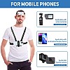 Taisioner Phone Chest Strap Harness Mount and Head Strap Holder POV kit for Mobile Phone Gopro Compatible with iPhone,Samsung,Camera,Gopro Hero 12/11/10/9/8,AKASO,DJI Osmo,Insta360 X2/X3 Other Camera