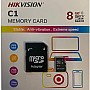 بطاقة ذاكرة Micro SD اتش سي 8 جيجا من هايكفيجين ام اس دي، سلسلة C1 مع محول 23 ميجابايت/ثانية 10 ميجابايت/ثانية الفئة 10