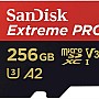 بطاقة ذاكرة مايكرو اس دي اكس سي اكستريم برو نت سانديسك، 256 جيجابايت، موديل SDSQXCD-256G-GN6MA R: 200 ميجابايت/ثانية، العرض: 140 ميجابايت/ثانية عالي الد