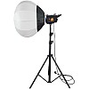200W Plokama PK-400s Professional Lighting with QX 65CM and Stand for Video and Fotto for All Content Makers Facebook, YouTube, TikTok Fill Light 2700K-6500K, Ideal for Professional Photography