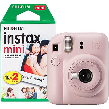 Fujifilm Instax Mini 12 Instant Camera with 20 Shots - Blossom Pink
