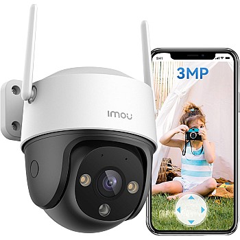 Imou Cruiser SE+ 2K Camera, Outdoor Security Camera for Home, WiFi CCTV for Home, Surveilliance with 360° Coverage, Human/Motion Detection, Smart Night Vision, IP66, Two-Way Talk, Alexa