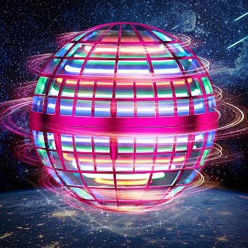 LEMATRIX 2023 Flying Orb Ball Toy, Hover Ball Boomerang Fly Fidget Spinner, Cool Toys Gifts for 6 7 8 9 10 11 12+ Years Old boy Girls Teens, Hand Mini Drone Cosmic Globe, Indoor Outdoor Toys (Pink)