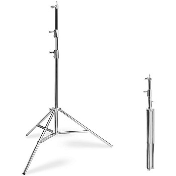 eWINNER Stainless Steel Light Stand 110in/280cm with 1/4in to 3/8in Universal Adapter