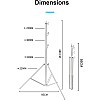 eWINNER Stainless Steel Light Stand 110in/280cm with 1/4in to 3/8in Universal Adapter