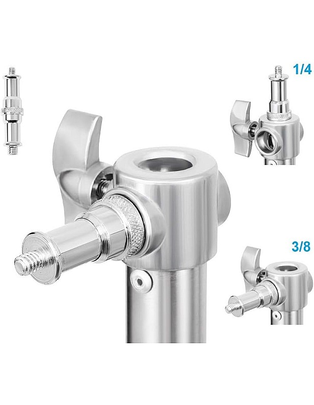 eWINNER Stainless Steel Light Stand 110in/280cm with 1/4in to 3/8in Universal Adapter