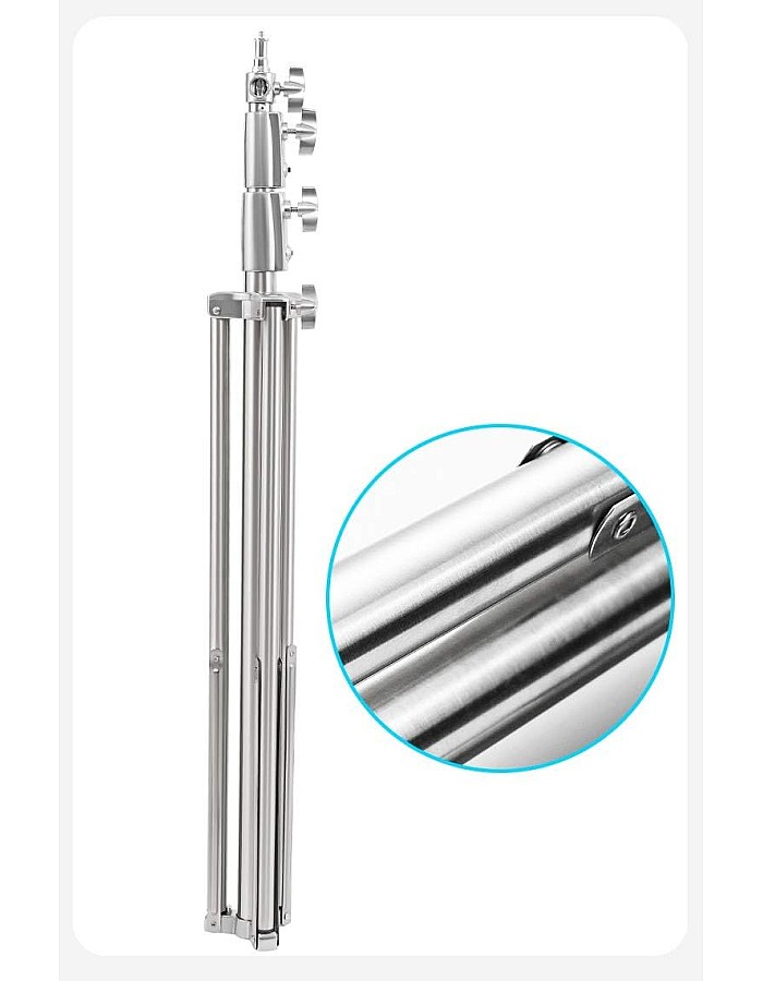 eWINNER Stainless Steel Light Stand 110in/280cm with 1/4in to 3/8in Universal Adapter