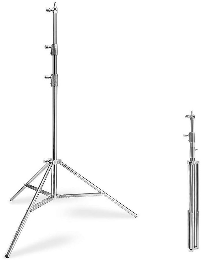 eWINNER Stainless Steel Light Stand 110in/280cm with 1/4in to 3/8in Universal Adapter
