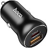 شاحن سيارة ناعم NZ5 بمنفذين بتوصيل طاقة 30 وات وUSB 3.0 بتقنية الشحن السريع - 5 فولت - امبير من هوكو لموبايل ايفون وسامسونج وشاومي واوبو وهواوي -