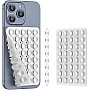 Silicone Suction Phone Case Mount (Compatible iPhone and Android Cellphone case, Hands-Free Phone Accessory Holder for Selfies and Videos) Fidget Toy Gift（White）