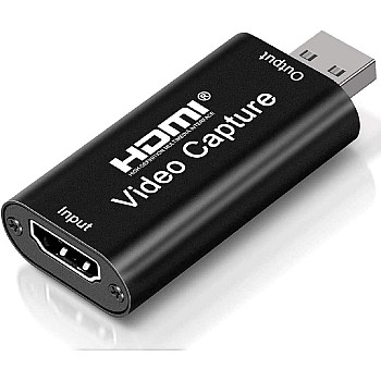 4K HDMI Video Capture Card, Cam Link Card Game Capture Card Audio Capture Adapter HDMI to USB 2.0 Record Capture Device for Streaming, Live Broadcasting, Video Conference, Teaching, Gaming(Black)