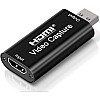 4K HDMI Video Capture Card, Cam Link Card Game Capture Card Audio Capture Adapter HDMI to USB 2.0 Record Capture Device for Streaming, Live Broadcasting, Video Conference, Teaching, Gaming(Black)