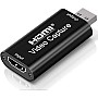 4K HDMI Video Capture Card, Cam Link Card Game Capture Card Audio Capture Adapter HDMI to USB 2.0 Record Capture Device for Streaming, Live Broadcasting, Video Conference, Teaching, Gaming(Black)