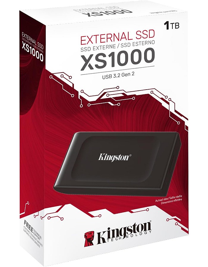 هارد SSD رقمي خارجي من كينجستون بسعة 1 تيرابايت، XS1000