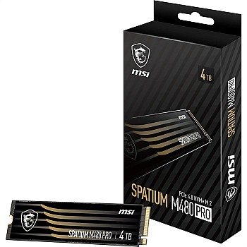 MSI 4TB M.2 Solid State Drive Spatium M480 PRO (PCIe Gen 4.0 x4/NVMe 1.4)