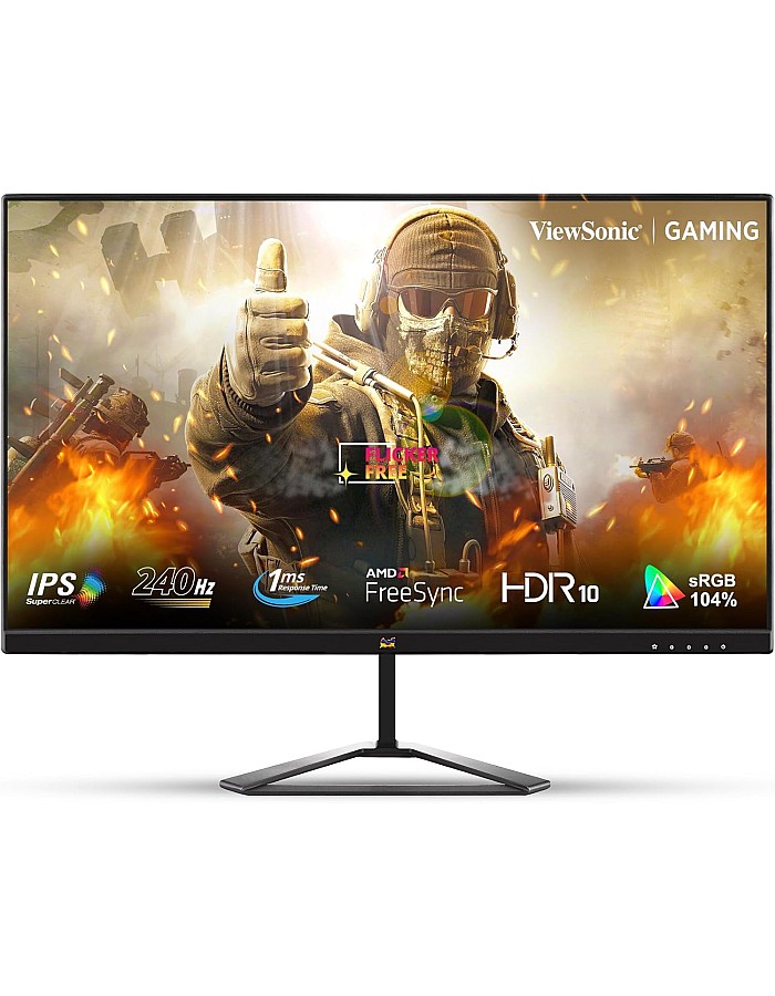 فيوسونيك شاشة العاب VX2779A-HD-PRO 27 انش FHD 240Hz استجابة 1 مللي ثانية AMD فري سينك متوافقة مع انفيديا جي سينك | HDR10 | خالية من الوميض | فلتر ضوء ازرق | ضم