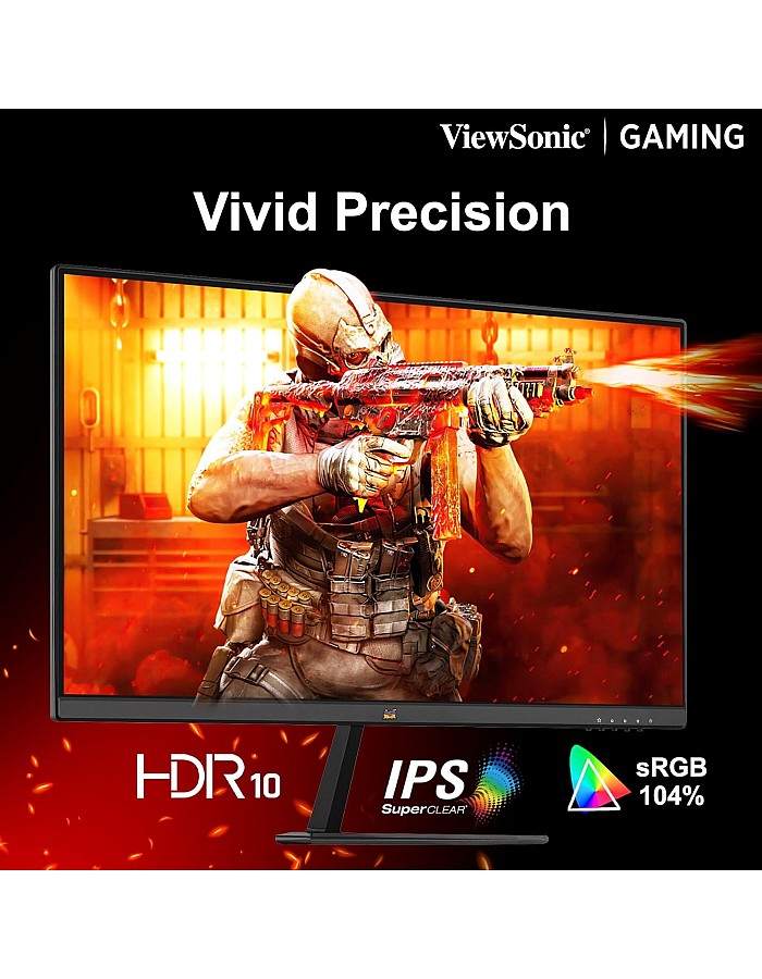 فيوسونيك شاشة العاب VX2779A-HD-PRO 27 انش FHD 240Hz استجابة 1 مللي ثانية AMD فري سينك متوافقة مع انفيديا جي سينك | HDR10 | خالية من الوميض | فلتر ضوء ازرق | ضم