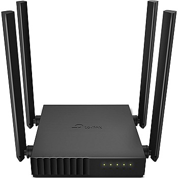 TP-Link TP Link AC1200 WiFi Router Archer C54 5GHz Dual Band MU MIMO Wireless Internet Router Multi Mode 3 in 1 4 External Antennas Long Range Coverage Parental Controls, Black