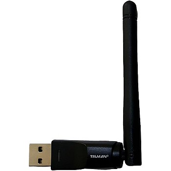 محول USB لاسلكي - من ترومان - هوائي واي فاي - أسود