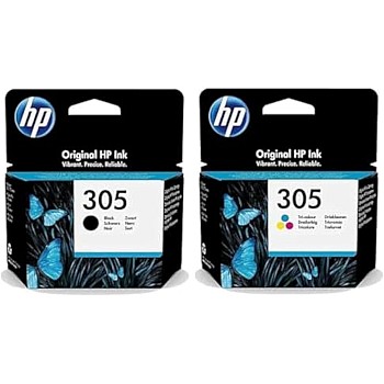 HP Ink 305 Cartridge Set, Black & Tri-Color