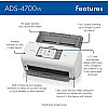 ماسح ضوئي احترافي لسطح المكتب من بروذر موديل ADS-4700W مع سرعات مسح سريع، دوبلكس، لاسلكي، مع شاشة لمس كبيرة