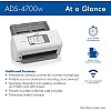 ماسح ضوئي احترافي لسطح المكتب من بروذر موديل ADS-4700W مع سرعات مسح سريع، دوبلكس، لاسلكي، مع شاشة لمس كبيرة