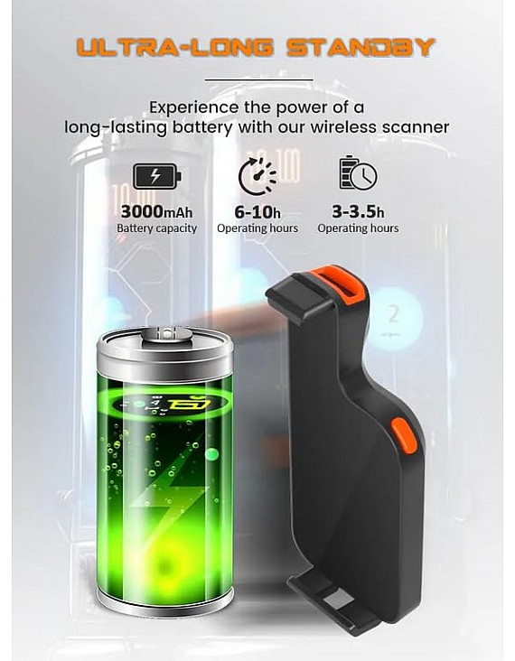 XB-C20 Portable 2D Bluetooth Scanner Support Bluetooth Connection 2D Scanner Mobile Phone Mount