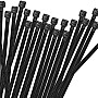 100PCS Black Nylon Tie Wraps With Length 30cm and Width 4.8mm Indoor and Outdoor UV Resistant