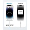 Anker 322 USB-C to Lightning Cable (Braided) 6ft,Charge an iPhone 14 Pro to 50% in just 30 minutes, MFi-Certified, 18 Months Warranty- White