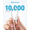 Anker 322 USB-C to Lightning Cable (Braided) 6ft,Charge an iPhone 14 Pro to 50% in just 30 minutes, MFi-Certified, 18 Months Warranty- White