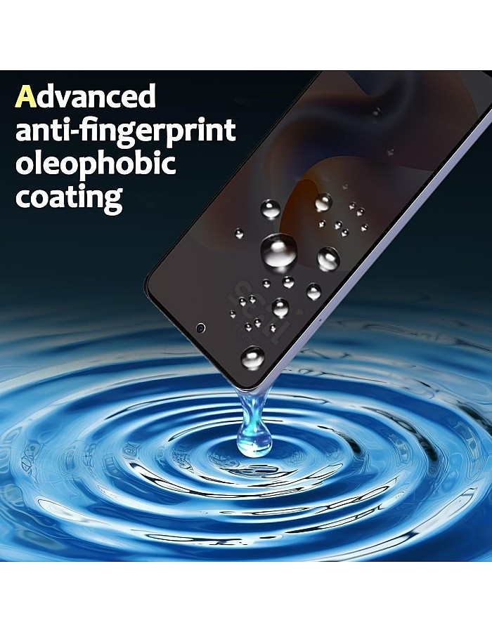 Dl3 Mobilak Privacy Screen Protector for Infinix Note 50S 5G UV Glass Fingerprint Reader Support 3D Curved Anti-Spy Tempered Glass Screen Protector