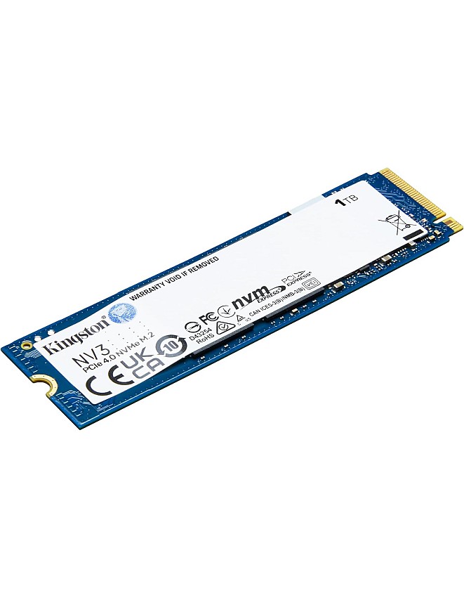 وحدة تخزين داخلية من كينجستون بسعة 1 تيرابايت موديل NV3 بتقنية NVMe واتصال PCIe متوافقة مع الكمبيوتر نوع سوليد ستيت درايف