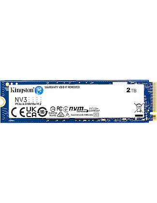 وحدة تخزين داخلية من كينجستون بسعة 1 تيرابايت موديل NV3 بتقنية NVMe واتصال PCIe متوافقة مع الكمبيوتر نوع سوليد ستيت درايف