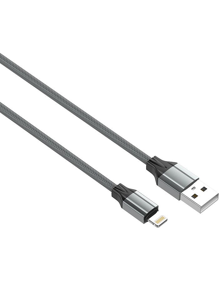 LDNIO LS441 Lightning 2.4A Fast charging Data Cable 1M Length - Gray