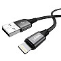 كابل شحن USB-A متوافق مع منفذ آيفون من لينوك، مغطى بالنايلون مزامنة البيانات لآيفون 14/13/12/11/X/XS/XR/8/8 بلس/SE (1 م)
