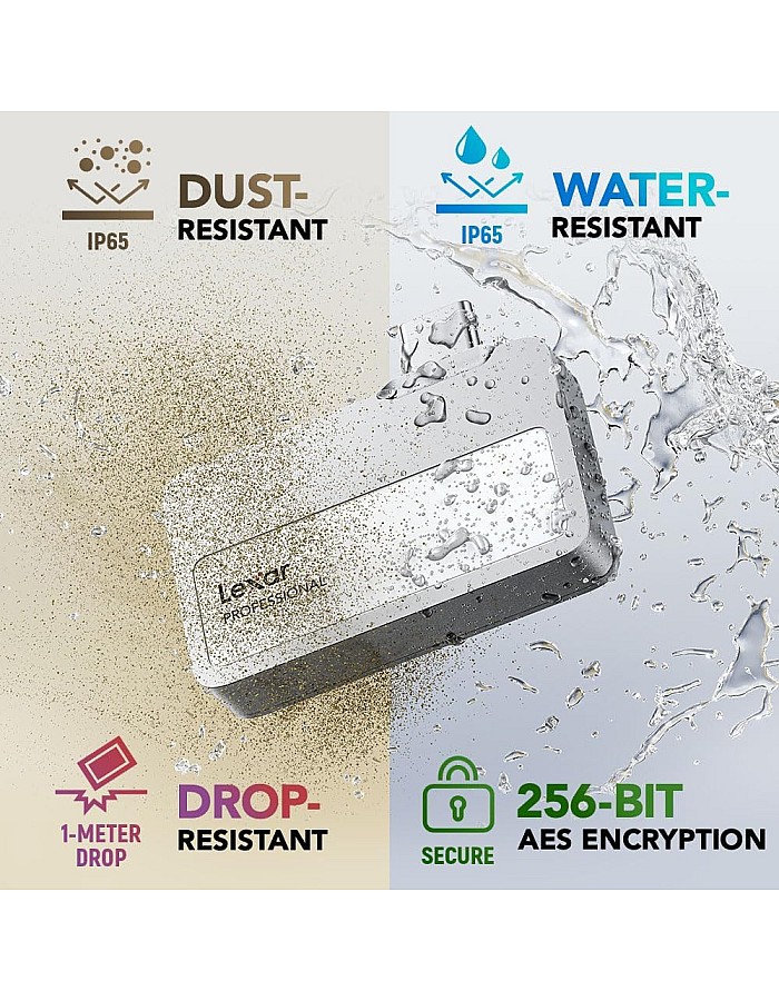 وحدة تخزين SSD من ليكسار بسعة 1 تيرابايت موديل LSL400S بواجهة USB 3.2 متوافقة مع آيفون 15 و الكمبيوتر و ماك