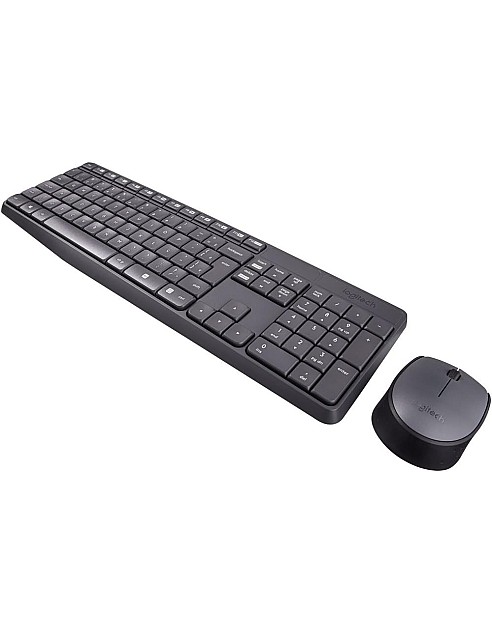 مجموعة لوحة المفاتيح وماوس لاسلكية MK235 مع وصلة USB، البطاريات متضمنة وتصميم ABNT2، من لوجيتيك